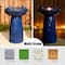 Glitzhome® 24.75" LED Cobalt Blue Twist Ceramic Birdbath Outdoor Floor Fountain
